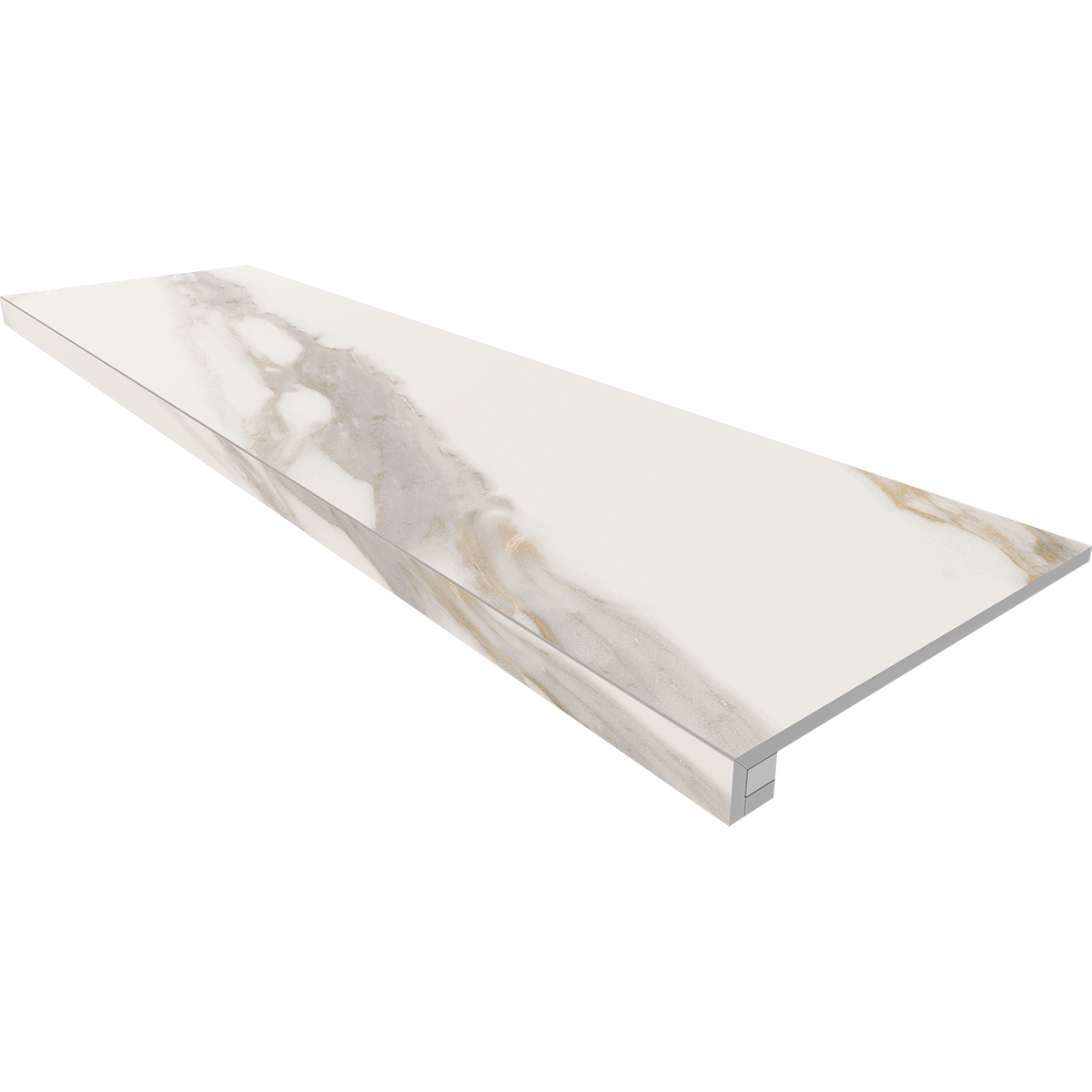 Комплект (Ступень RM01 (33x120) непол. (прямоугол. бортик) без насечек + Подступенок (14,5x120))