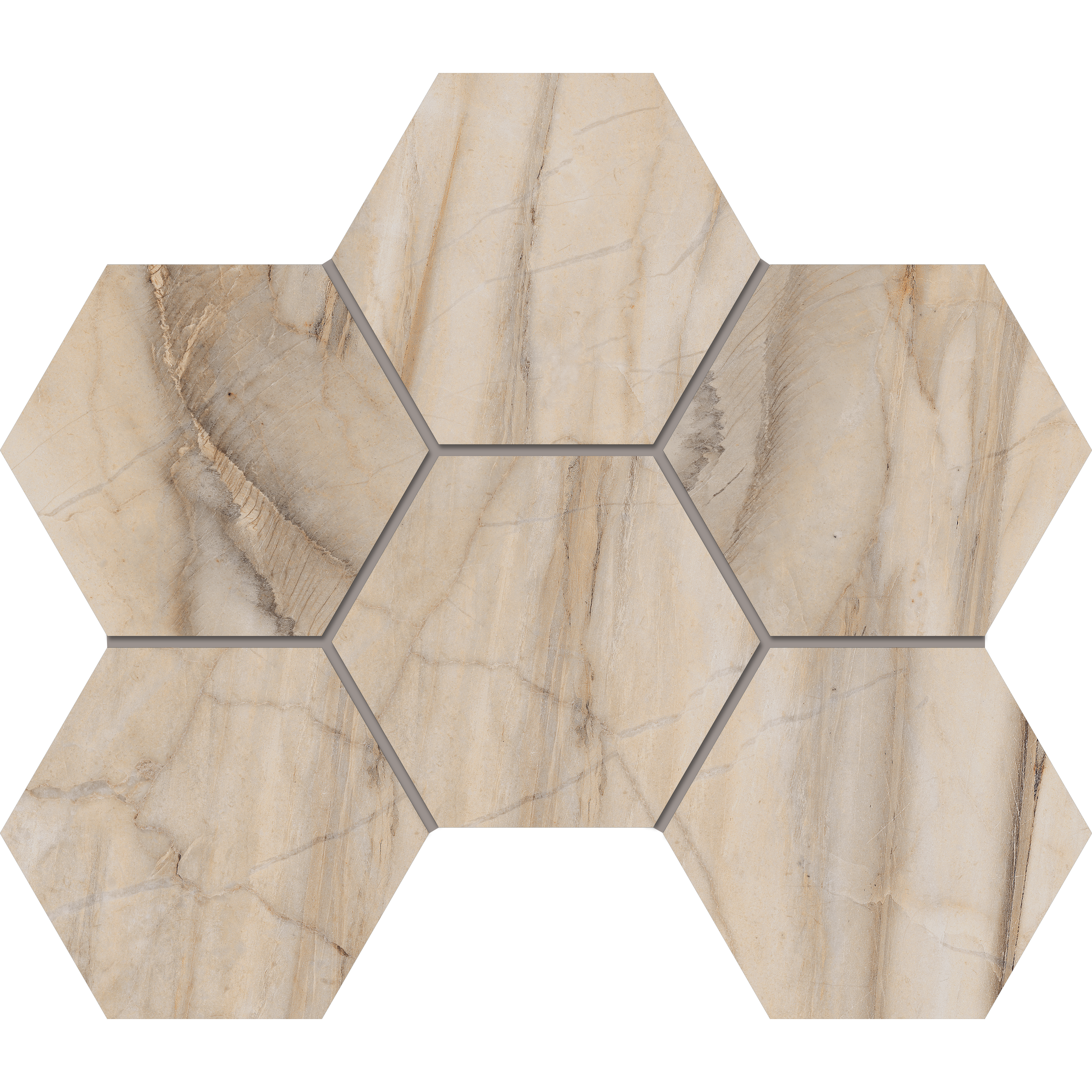 Мозаика BR01 Hexagon 25x28,5 непол.