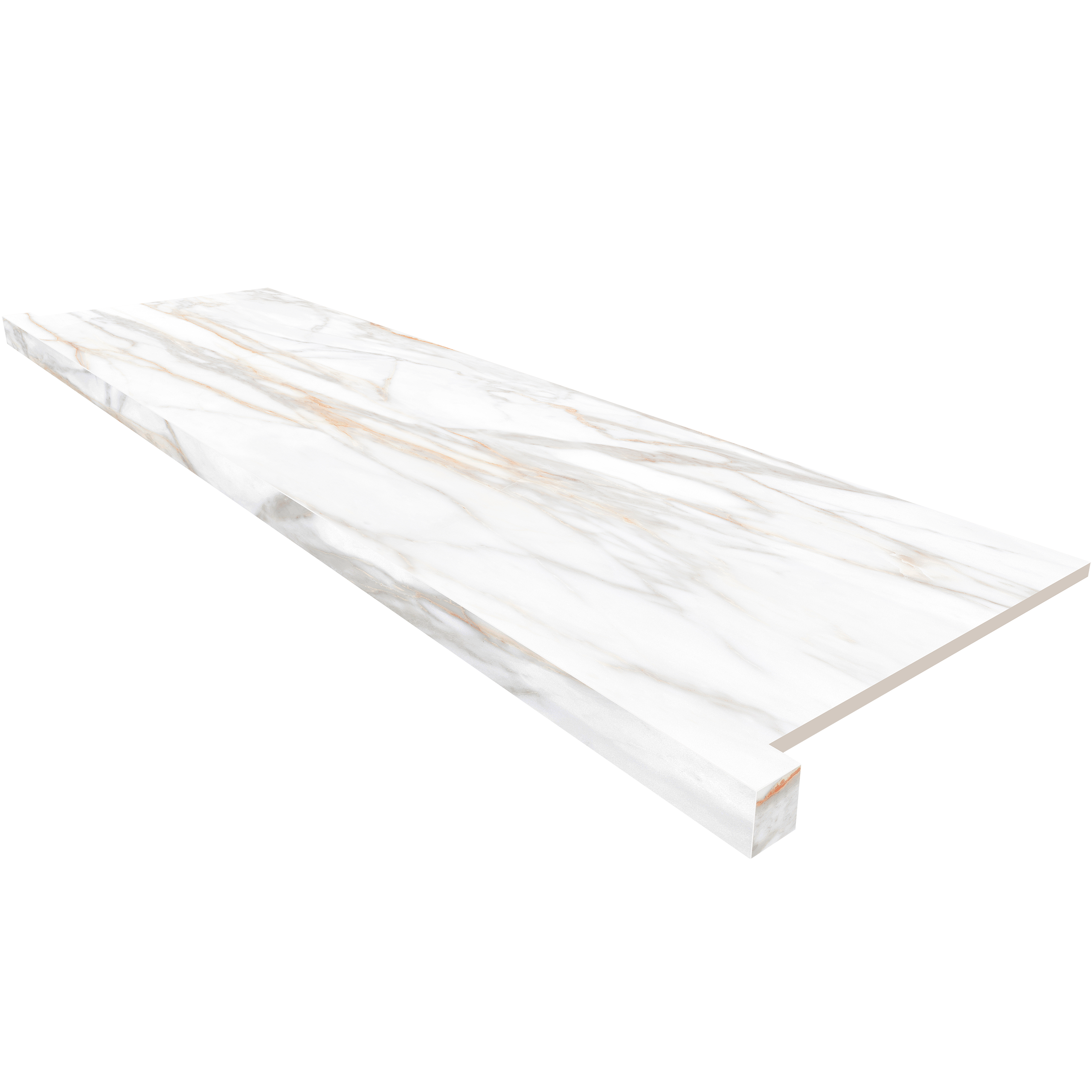 Подоконник фронтальный SM02 33х120 непол. с боковыми выступами