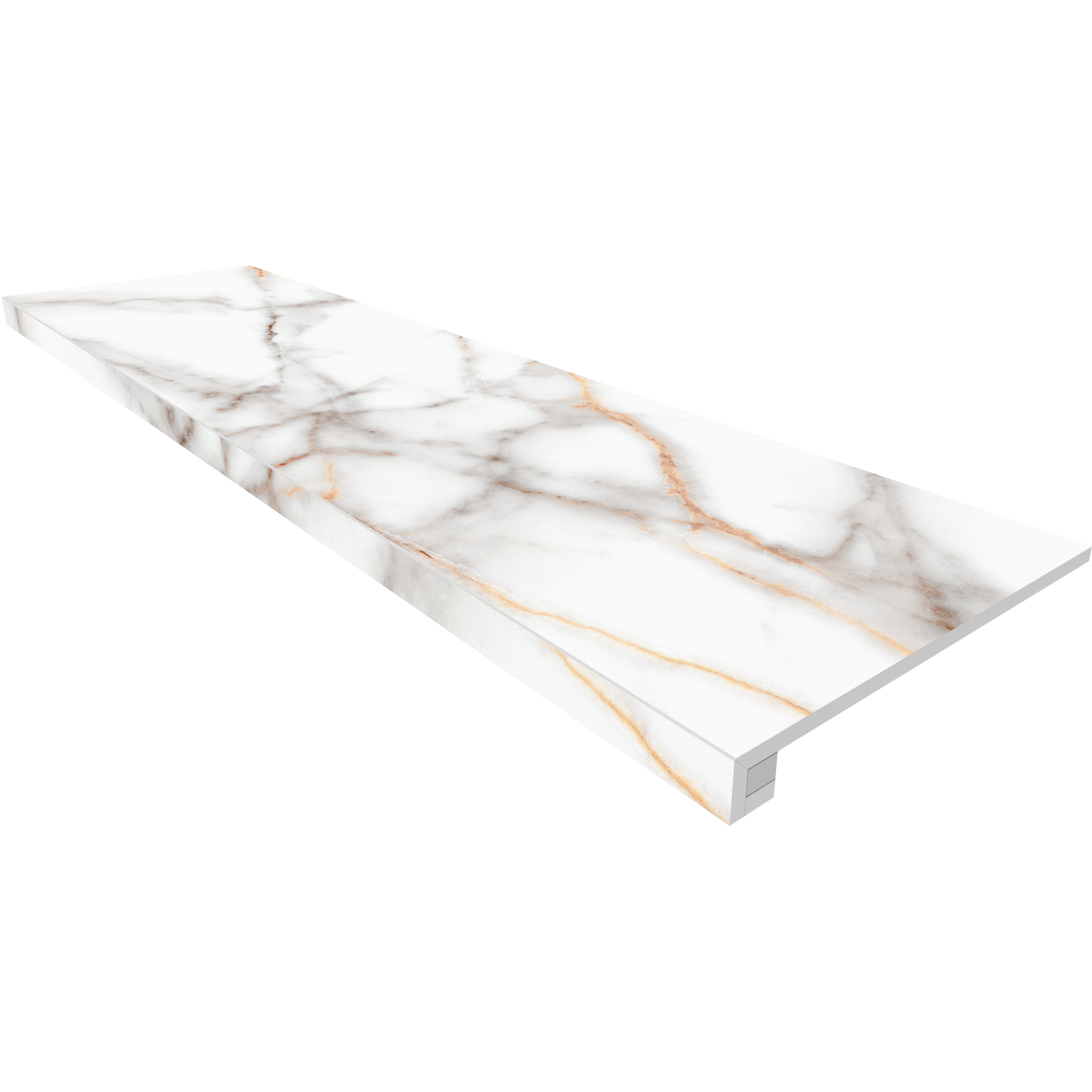 Комплект (Ступень SM03 (33x120) непол. (прямоугол. бортик) без насечек + Подступенок (14,5x120))