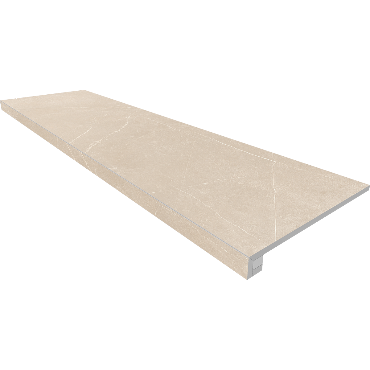 Комплект (Ступень NL01 (33x120) непол. (прямоугол. бортик) без насечек + Подступенок (14,5x120))