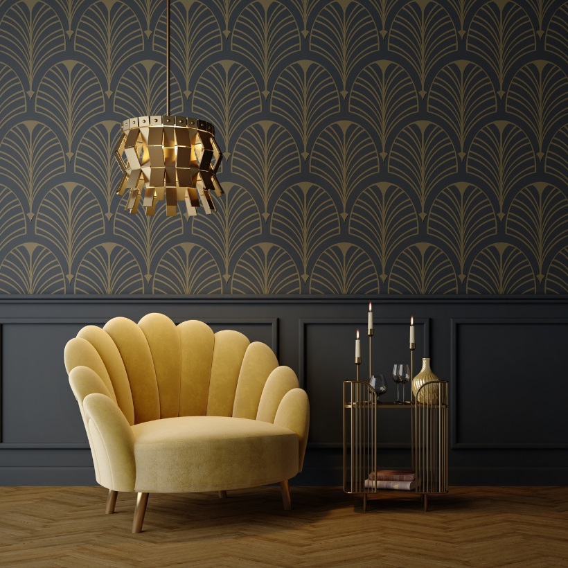 Гостиная в стиле ар-деко