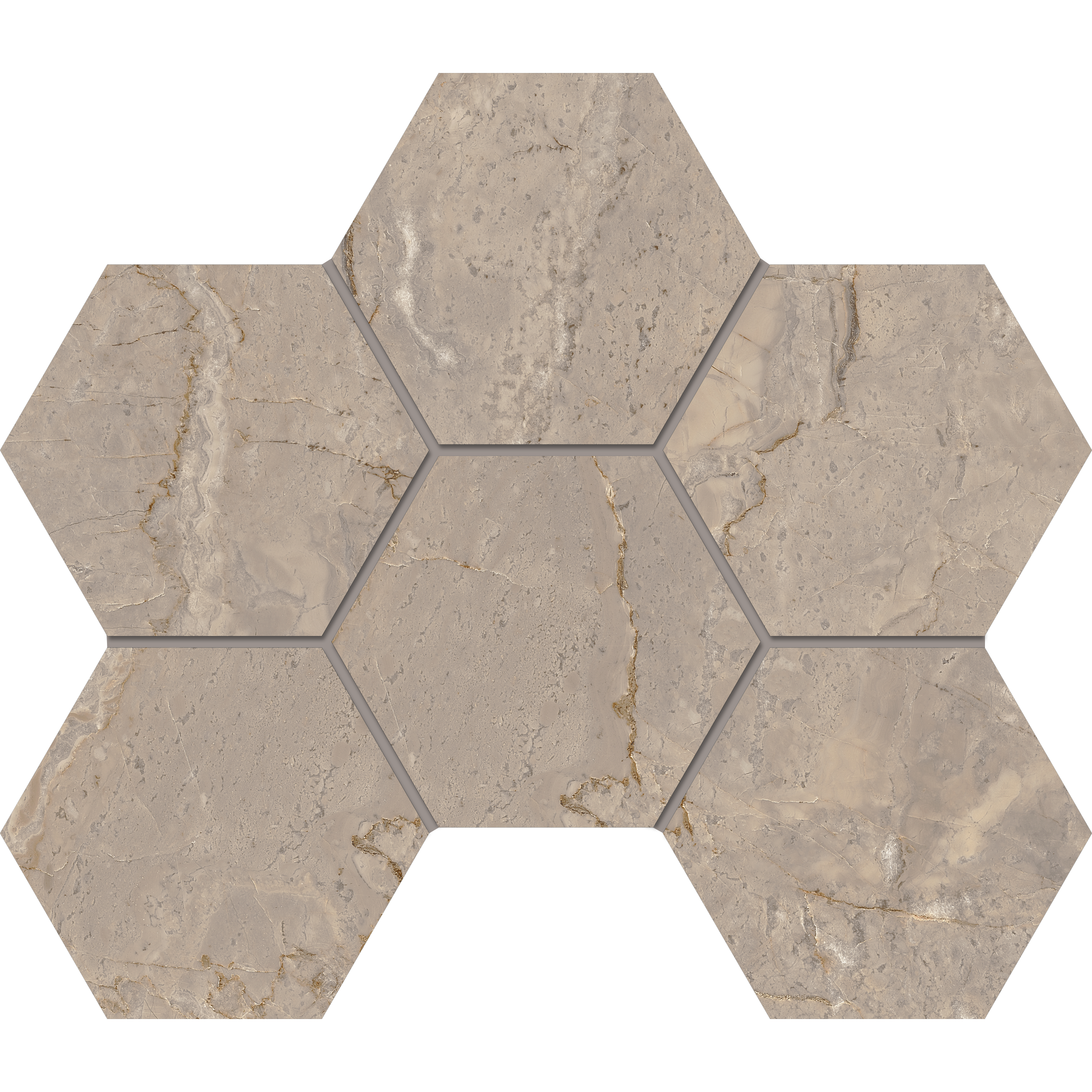 Мозаика BR02 Hexagon 25x28,5 непол.