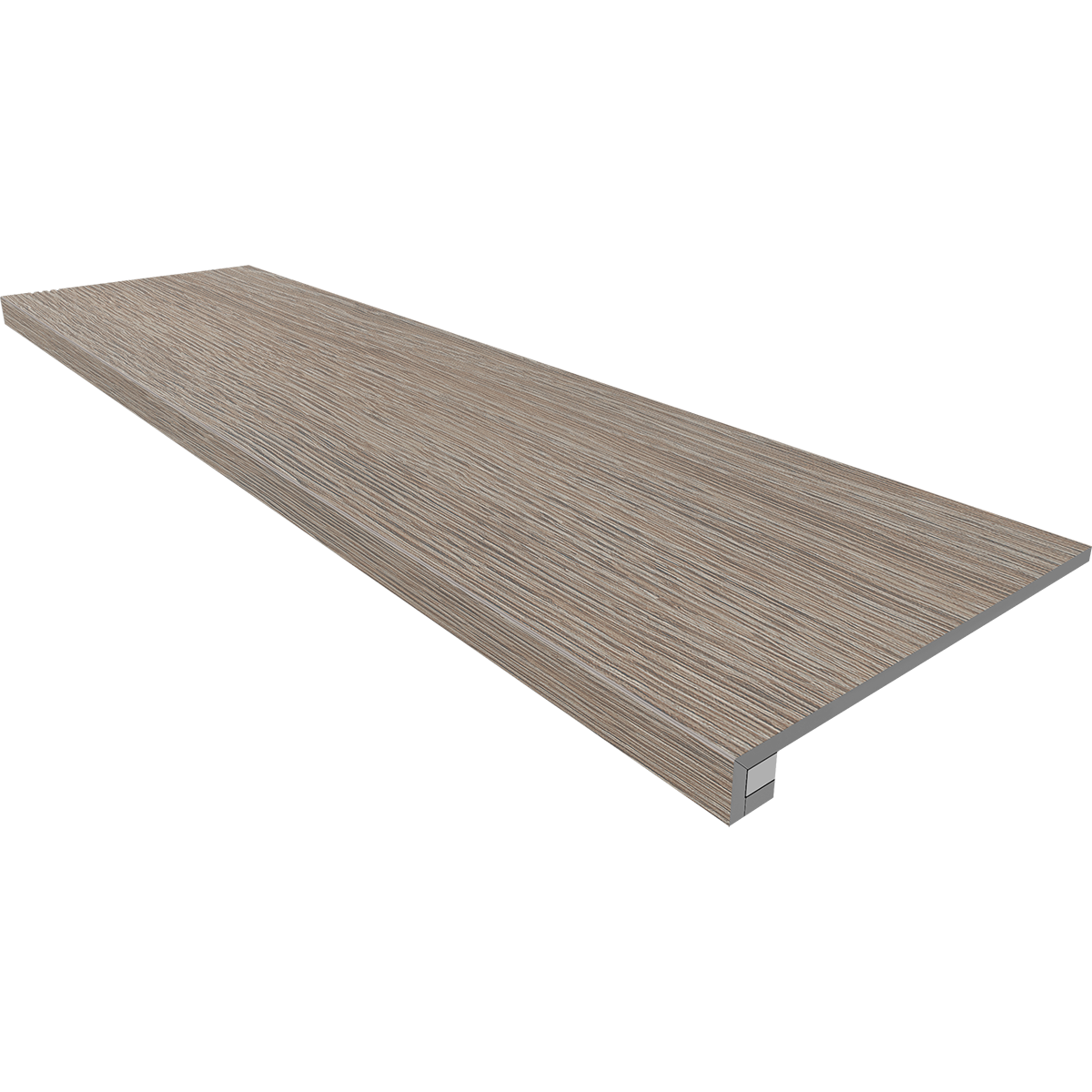 Плитка из керамогранита комплект (ступень kw02 (33x120) структур. (прямоугол. бортик) без насечек + подступенок (14,5x120))