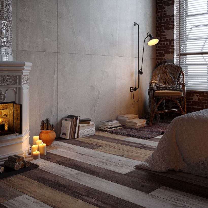 Интерьер в стиле гранж