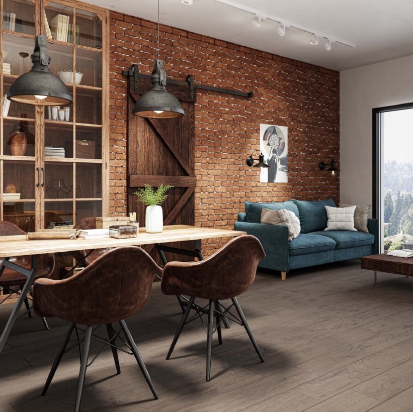 Напольная плитка под дерево в интерьере: идеи, укладка, сочетания