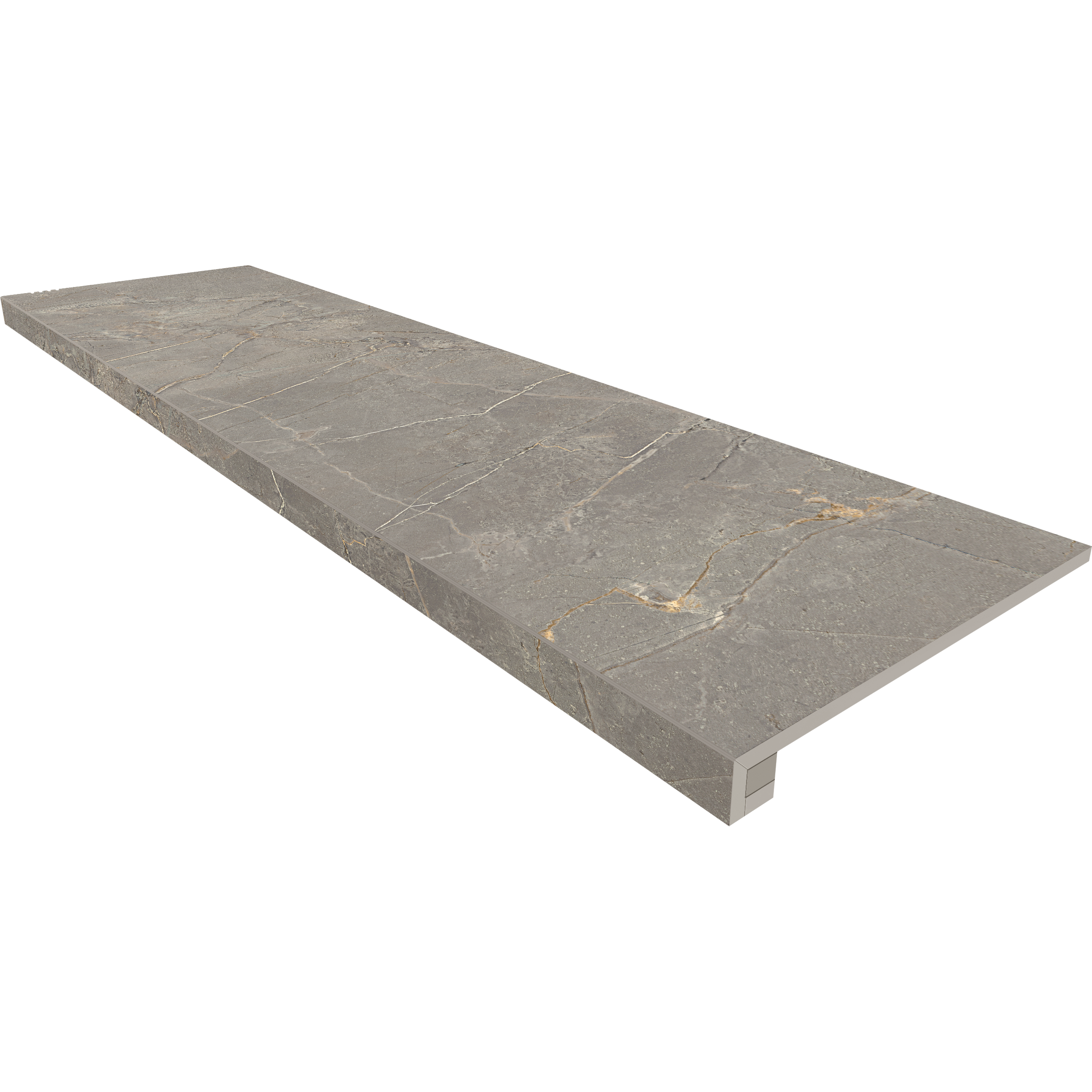 Комплект (Ступень BR03 (33x120) непол. (прямоугол. бортик) без насечек + Подступенок (14,5x120))