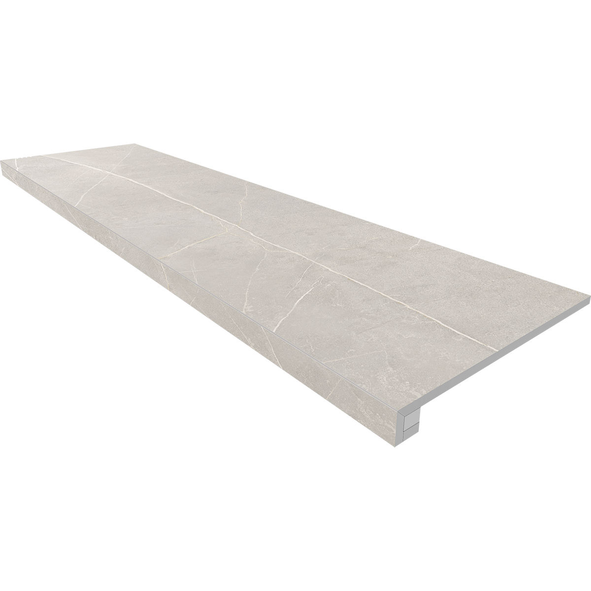 Комплект (Ступень NL02 (33x120) непол. (прямоугол. бортик) без насечек + Подступенок (14,5x120))