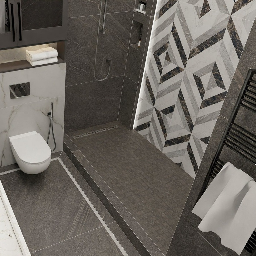 Душевая кабина из плитки своими руками