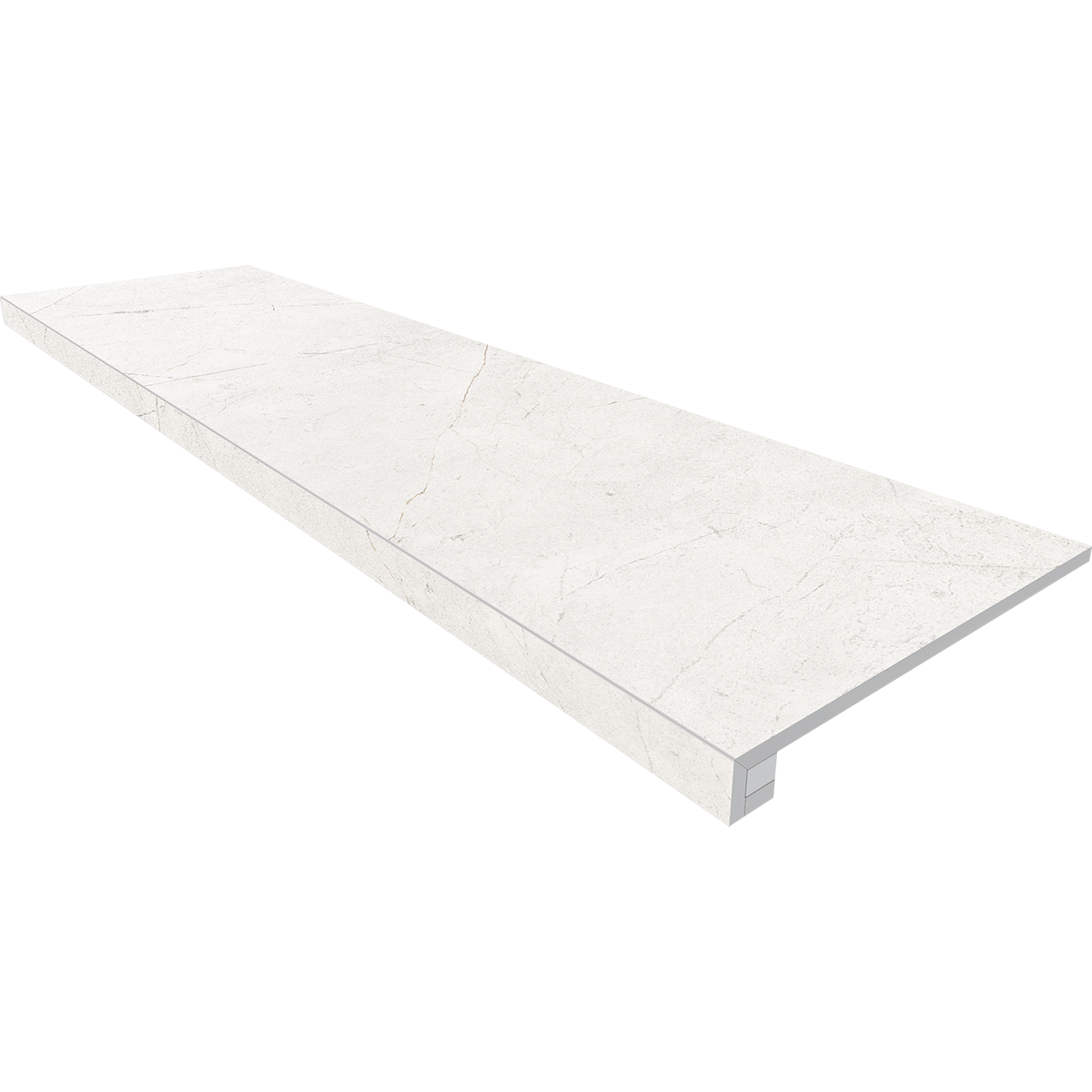 Комплект (Ступень NL00 (33x120) непол. (прямоугол. бортик) без насечек + Подступенок (14,5x120))