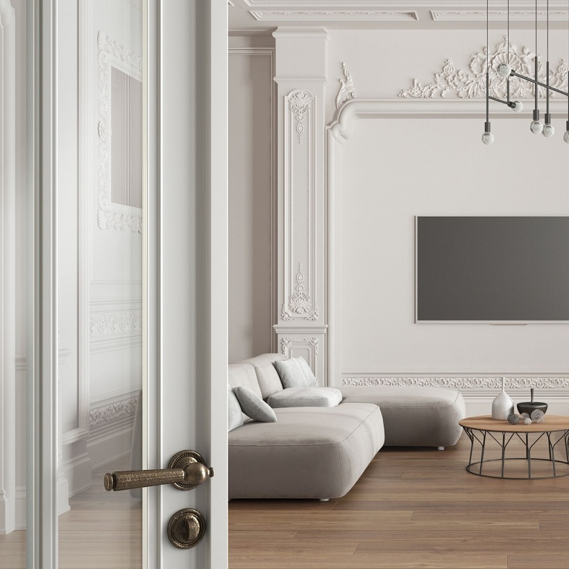 Неоклассика в интерьере гостиной