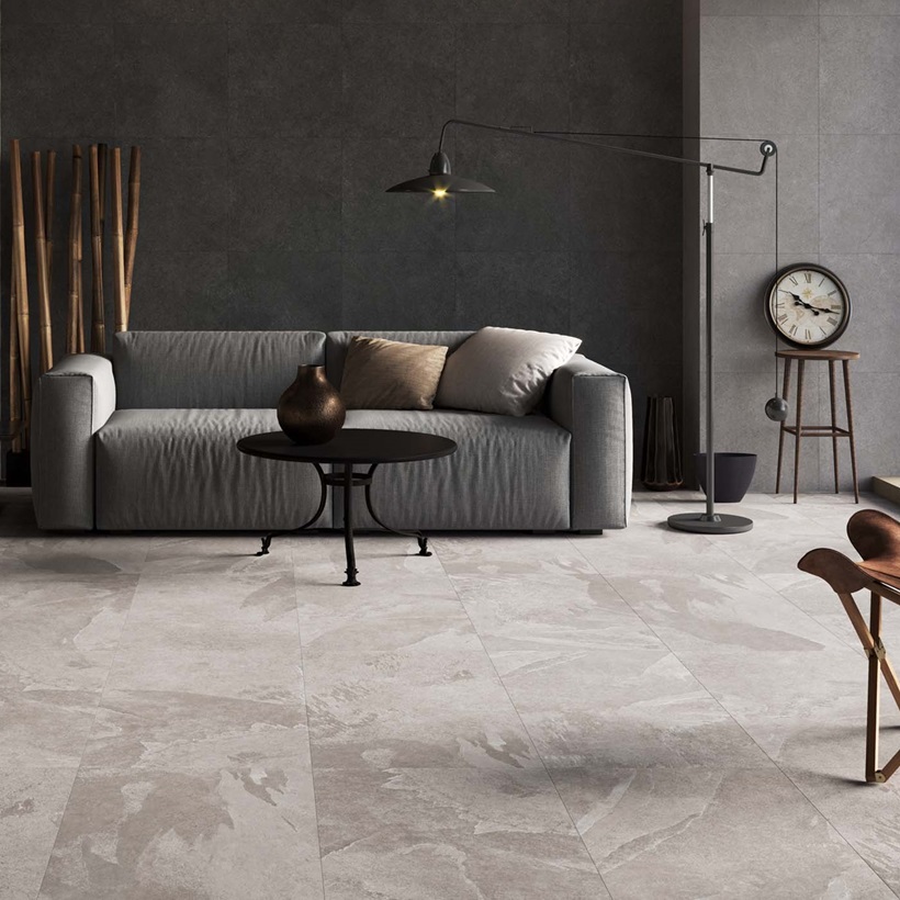 Интерьер гостиной серого цвета