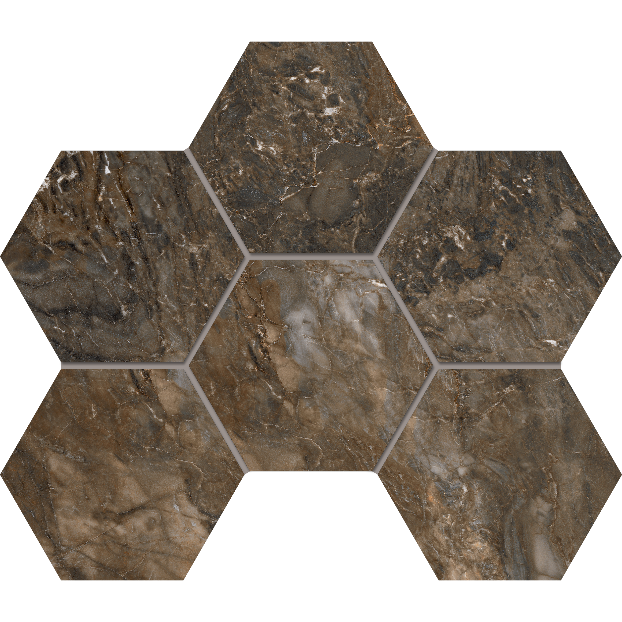 Мозаика BR04 Hexagon 25x28,5 непол.