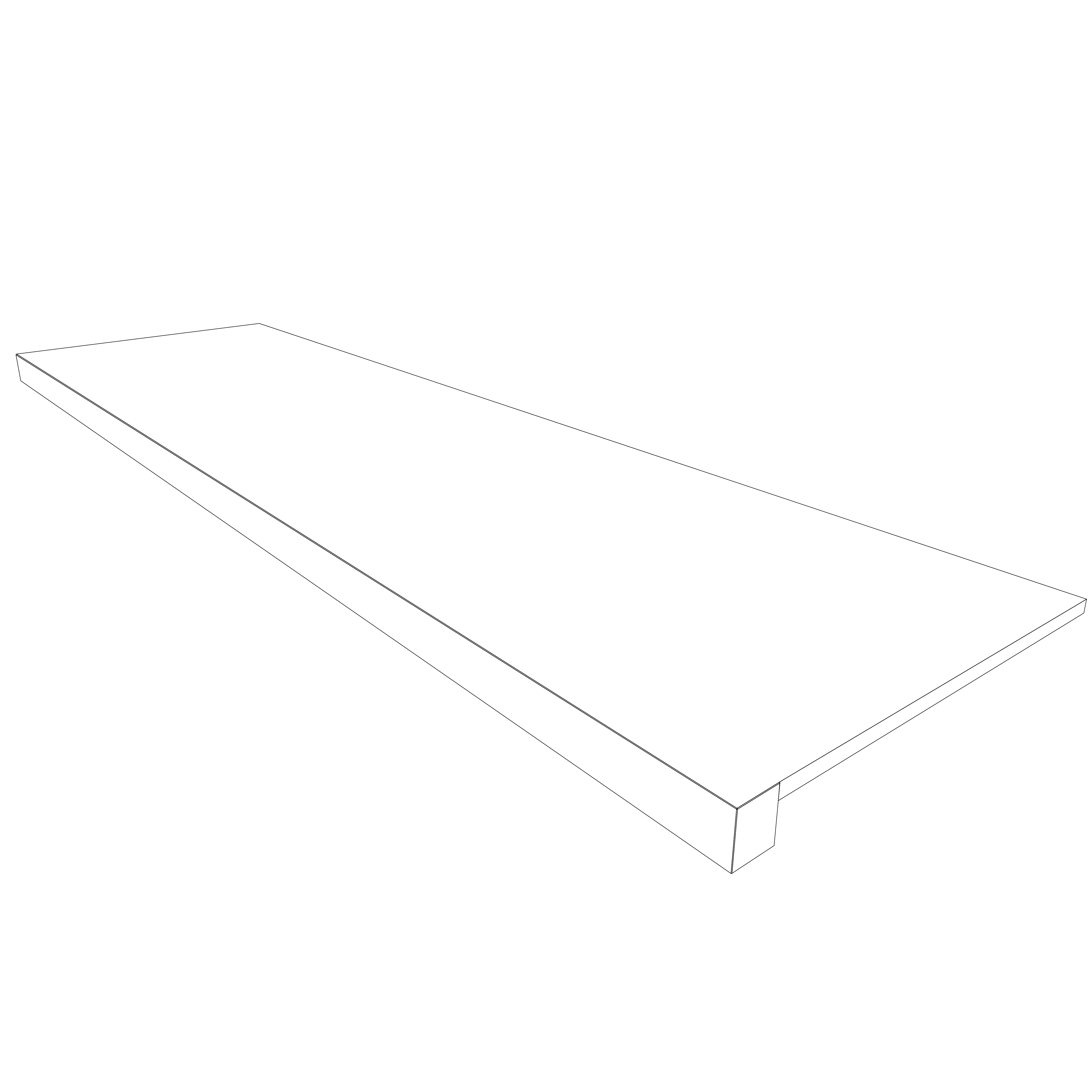 Плитка из керамогранита подоконник фронтальный av03 33х160 непол. без боковых выступов