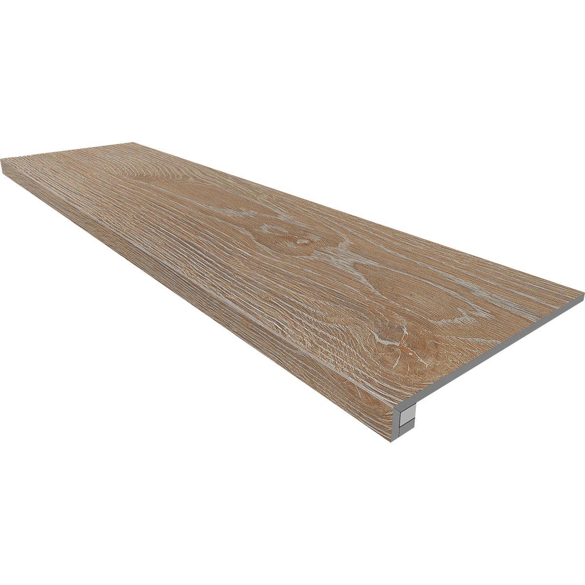 Комплект (Ступень KW01 (33x120) структур. (прямоугол. бортик) без насечек + Подступенок (14,5x120))