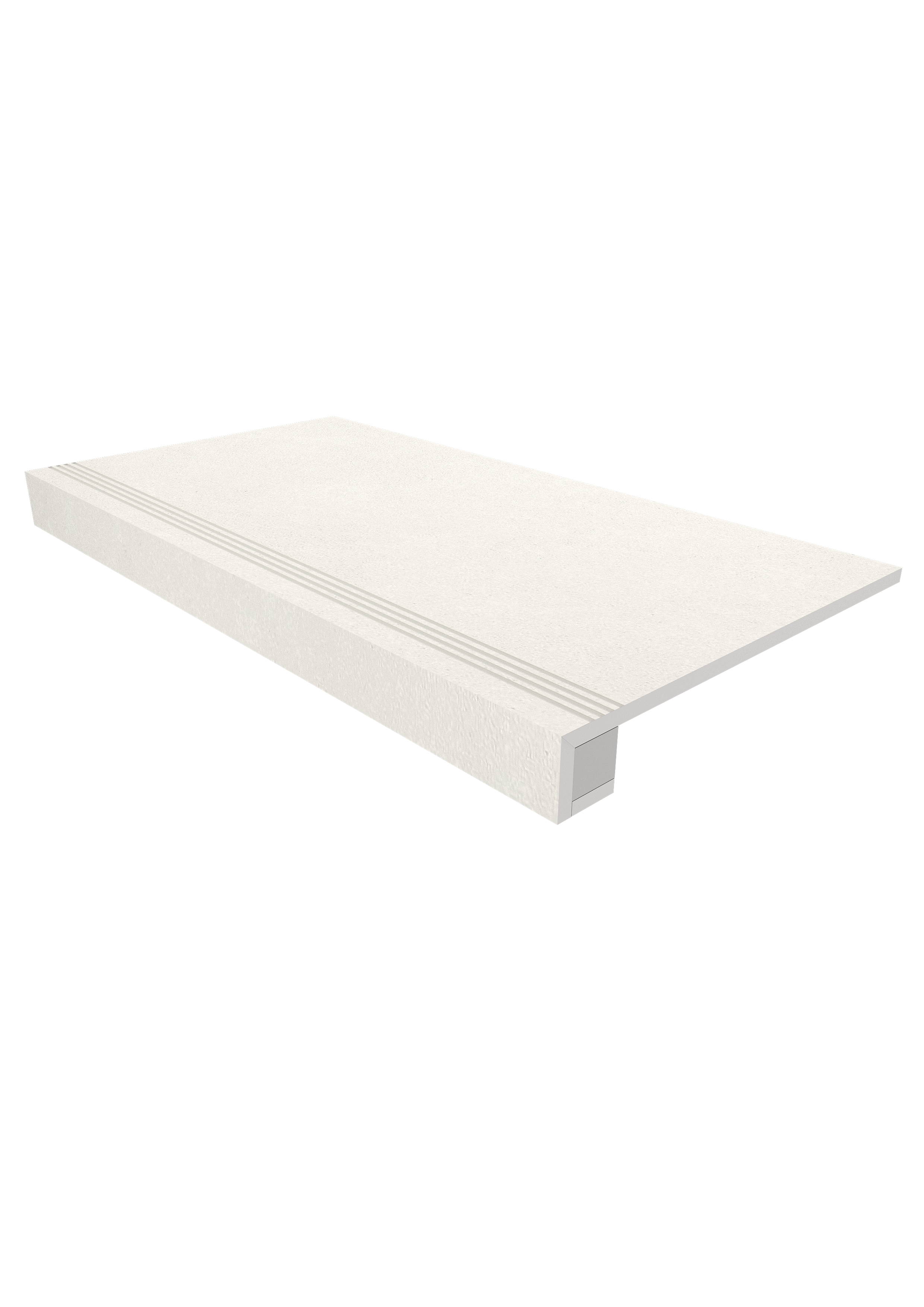 Комплект (Ступень LN00 (33x120) непол. (прямоугол. бортик) с насечками + Подступенок (14,5x120))